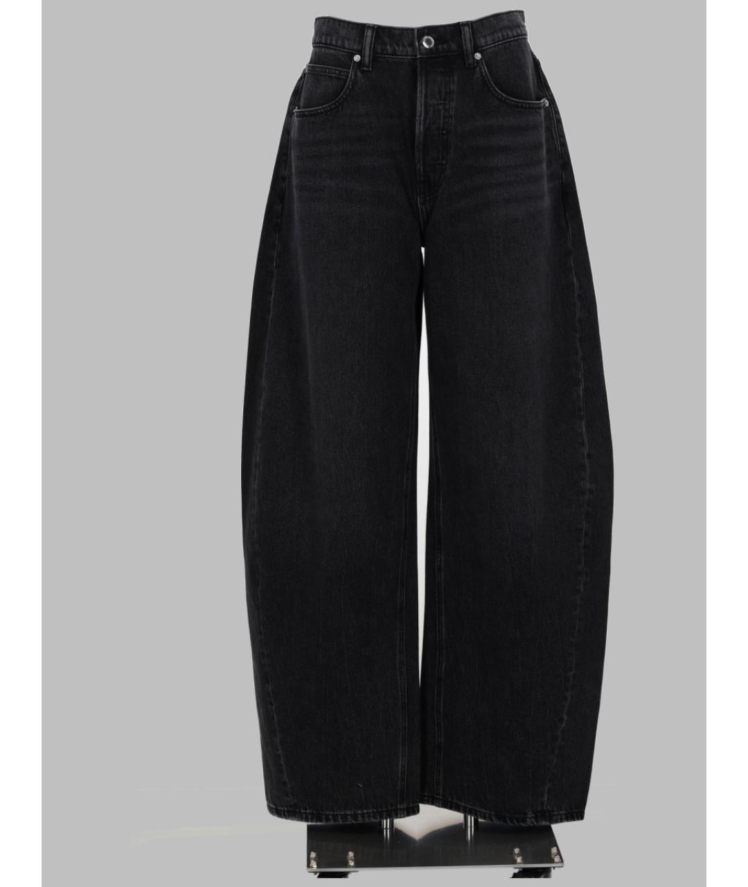 ALEXANDER WANG Черные хлопковые прямые джинсы, фото 3