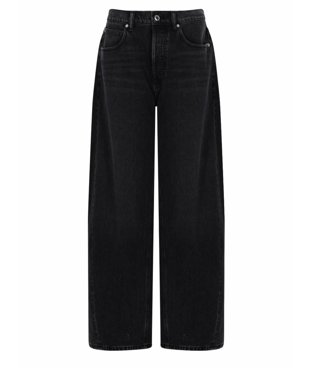 ALEXANDER WANG Черные хлопковые прямые джинсы, фото 1