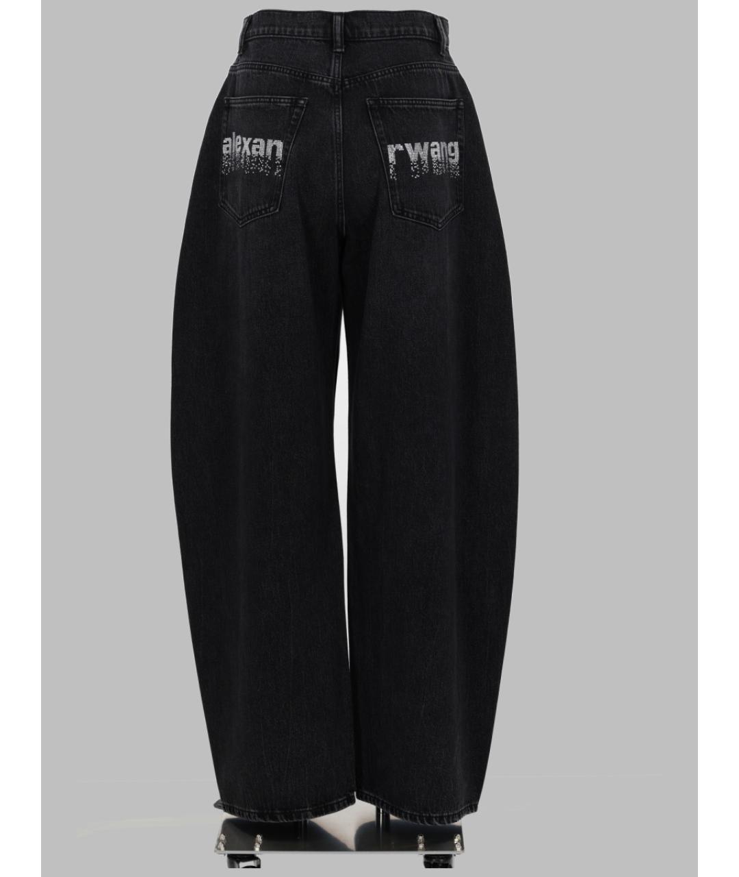 ALEXANDER WANG Черные хлопковые прямые джинсы, фото 2