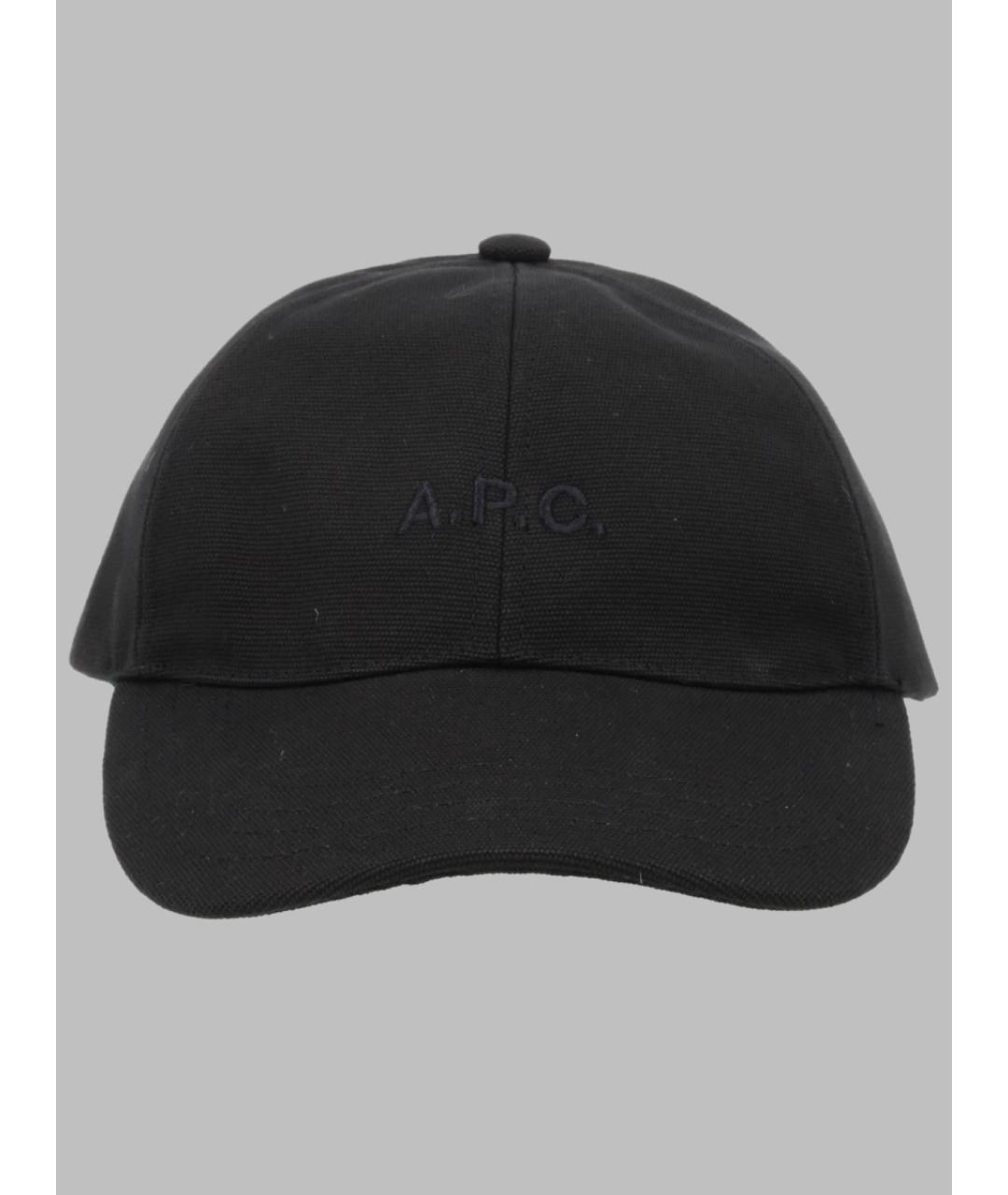 A.P.C. Черная хлопковая кепка/бейсболка, фото 3
