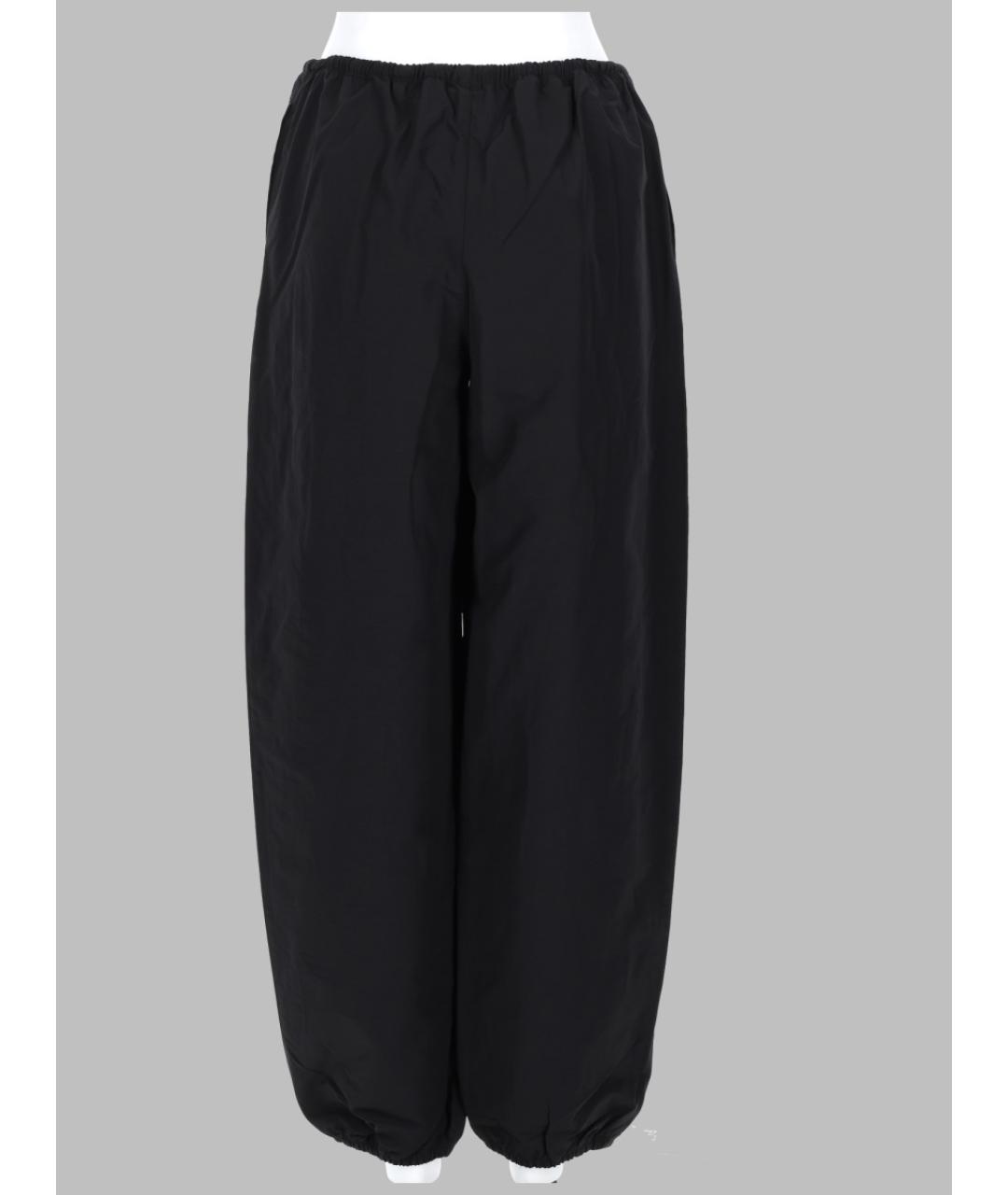 ALEXANDER WANG Черные хлопко-эластановые прямые брюки, фото 2