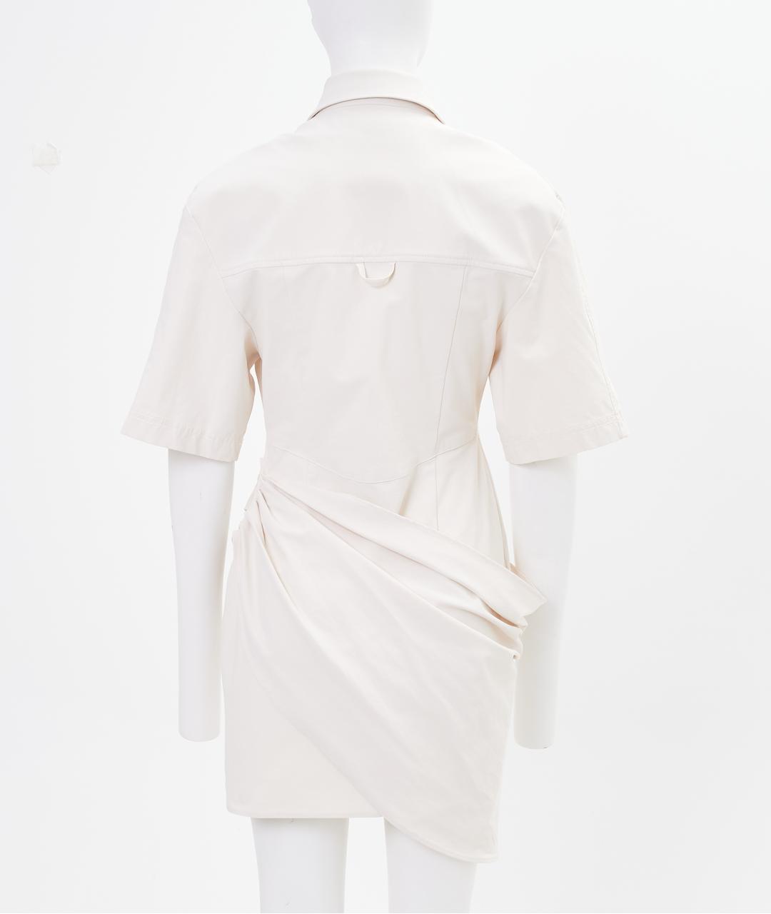 JACQUEMUS Белое полиамидовое повседневное платье, фото 2