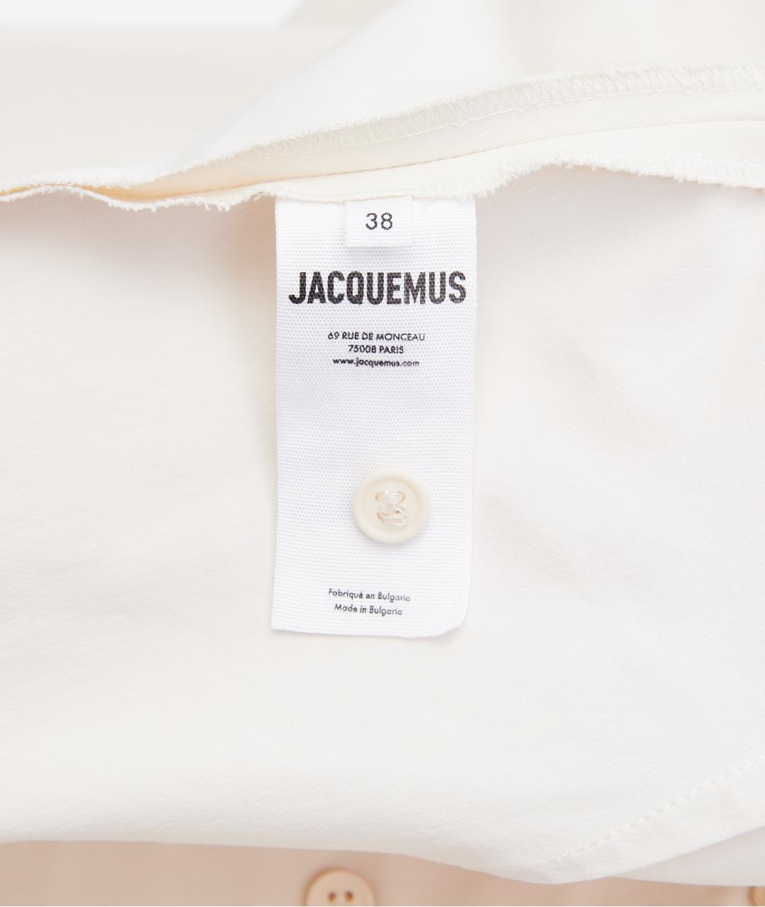 JACQUEMUS Белое полиамидовое повседневное платье, фото 5