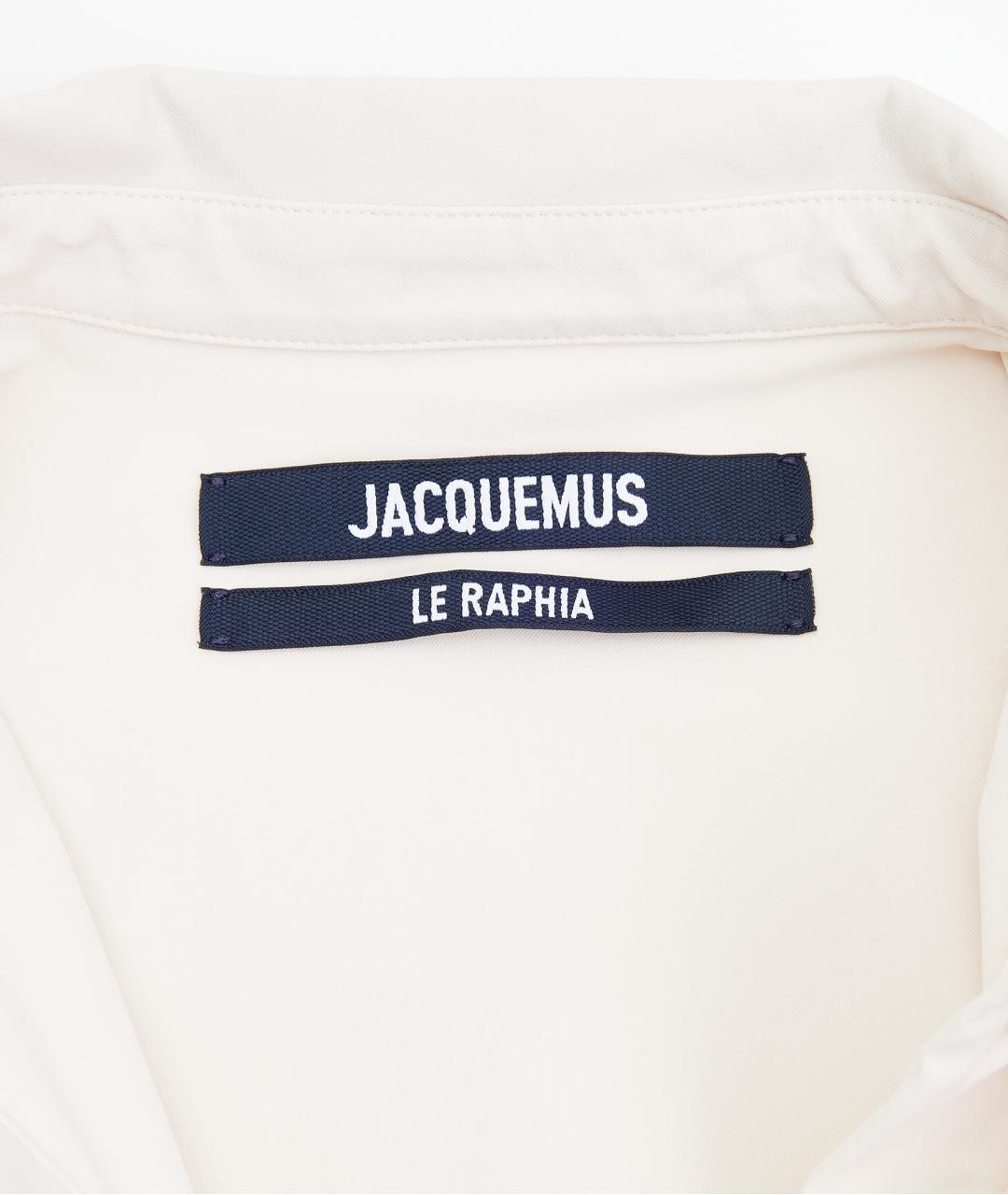 JACQUEMUS Белое полиамидовое повседневное платье, фото 3