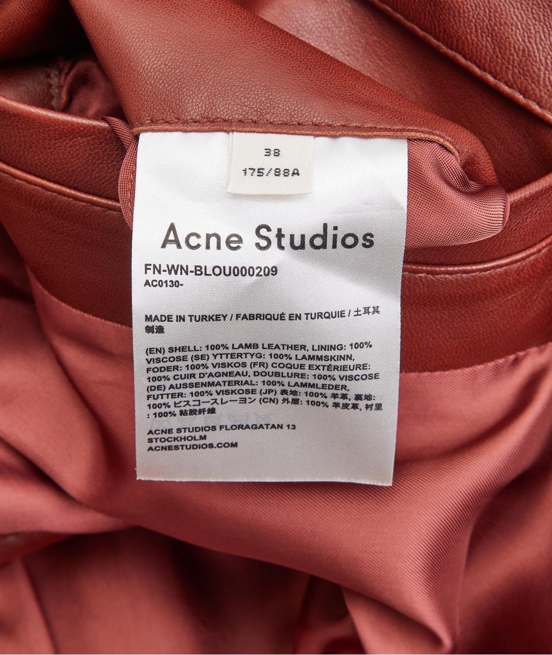 ACNE STUDIOS Коричневый кожаный жилет, фото 5