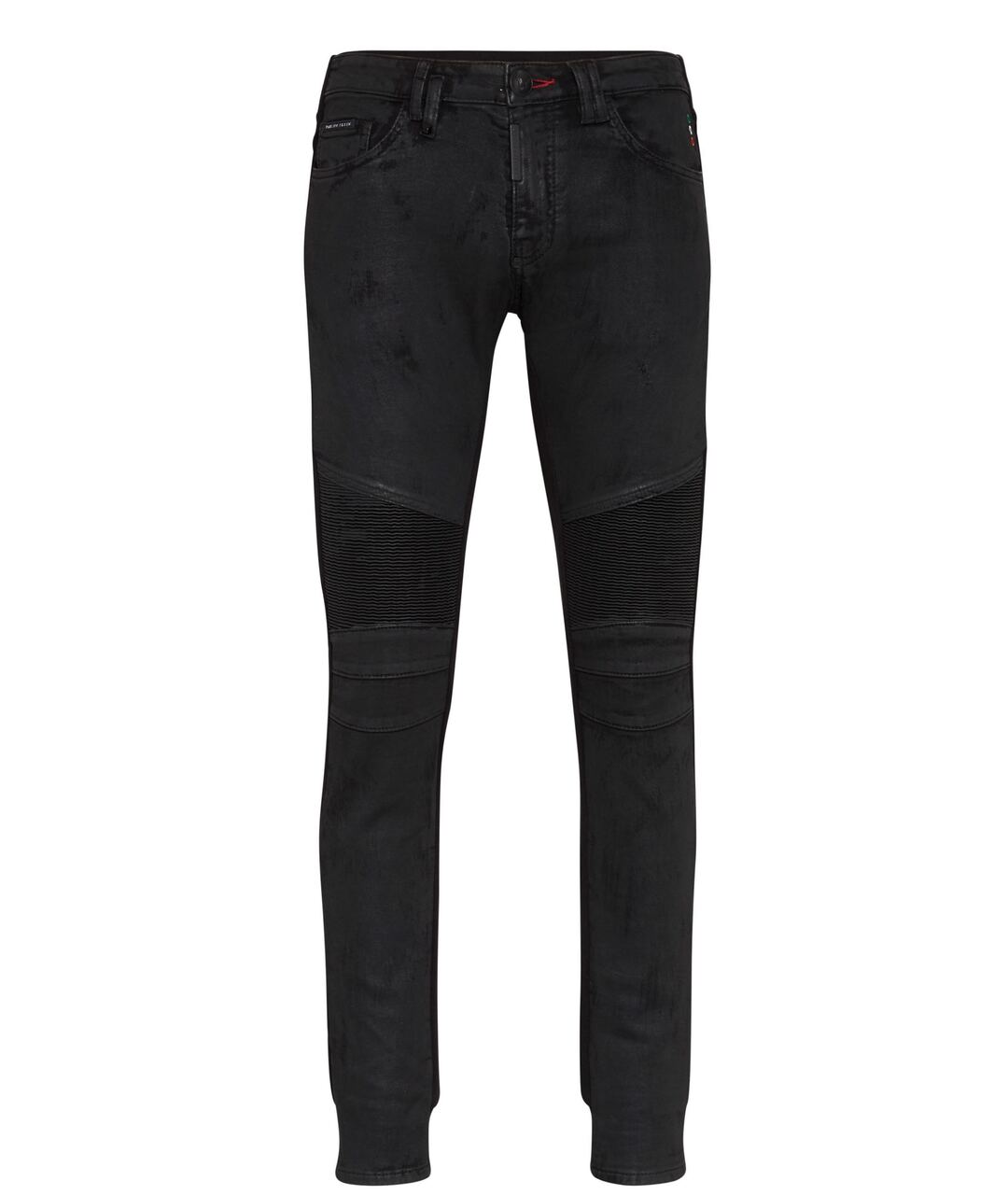 PHILIPP PLEIN Черные хлопко-полиэстеровые джинсы скинни, фото 1