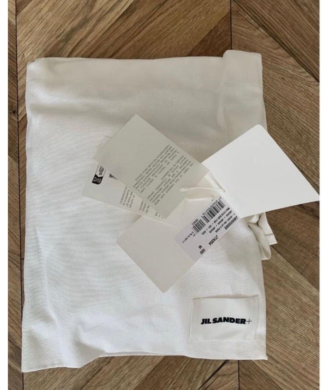 JIL SANDER Белая хлопковая футболка, фото 4