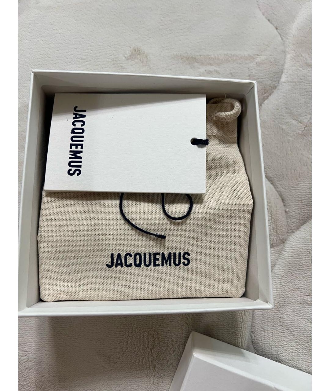 JACQUEMUS Золотые металлические серьги, фото 3