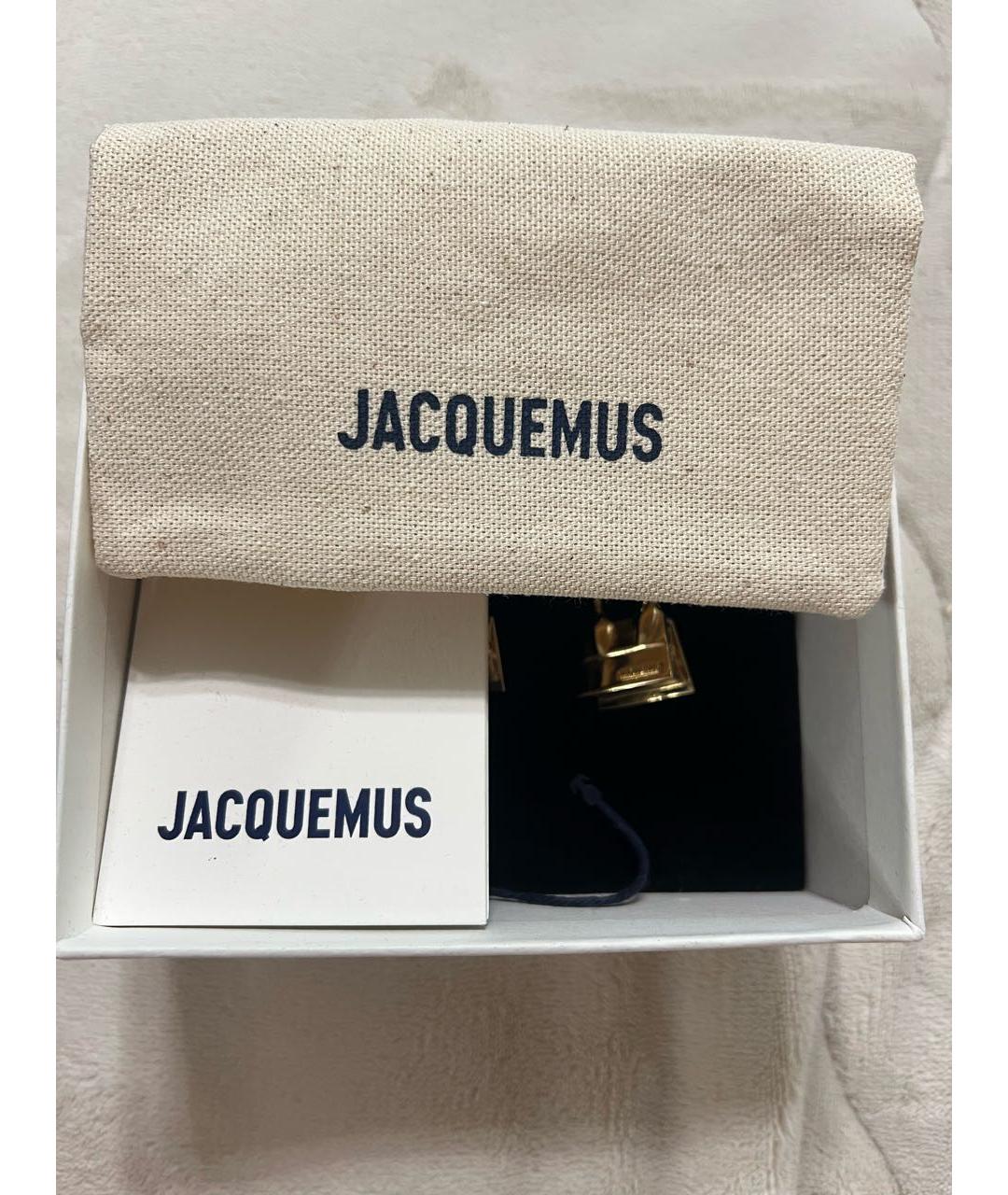JACQUEMUS Золотые металлические серьги, фото 4