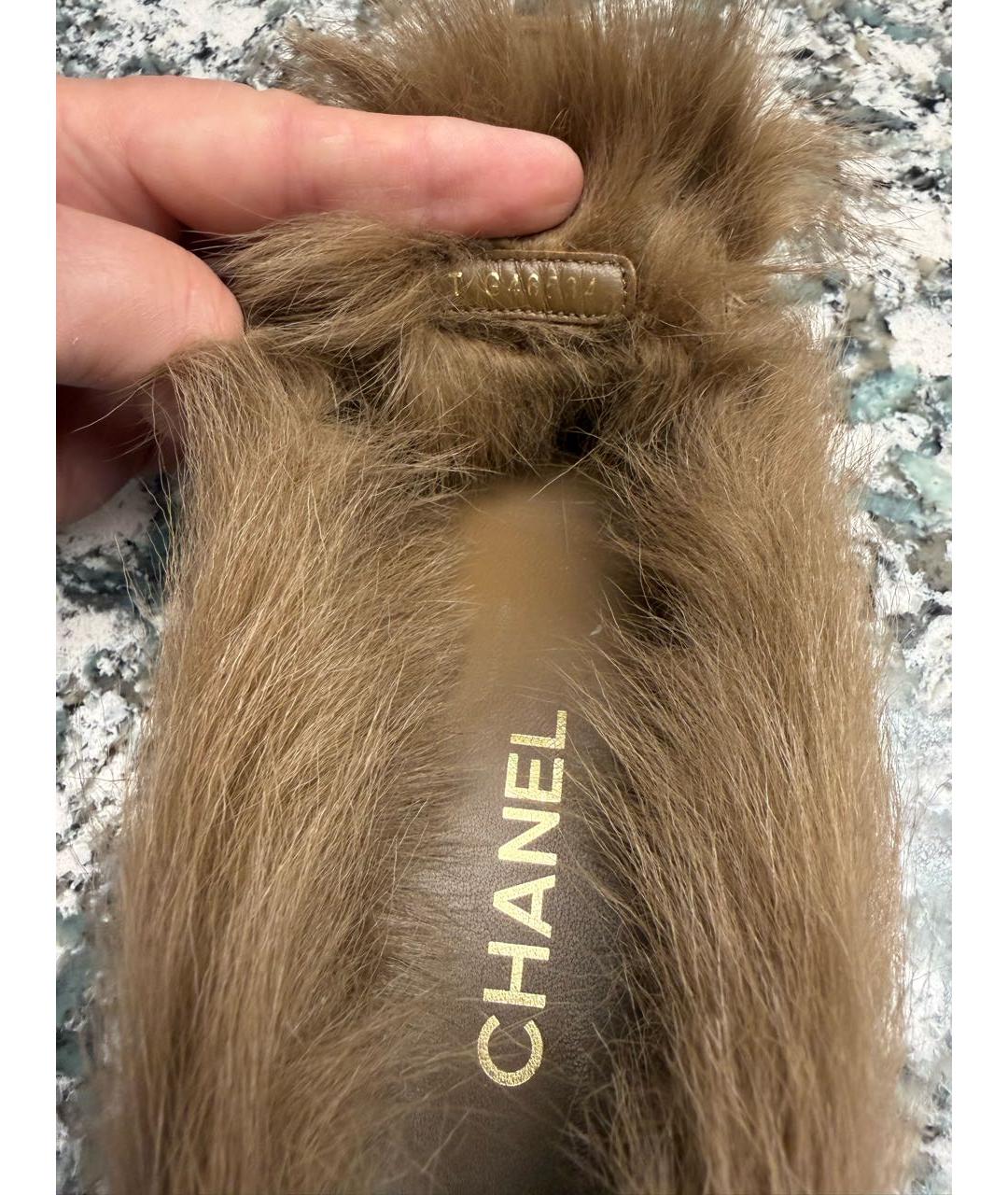 CHANEL Оранжевые замшевые лоферы, фото 8