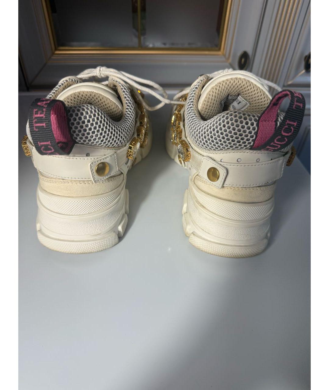 GUCCI Белые кроссовки, фото 4
