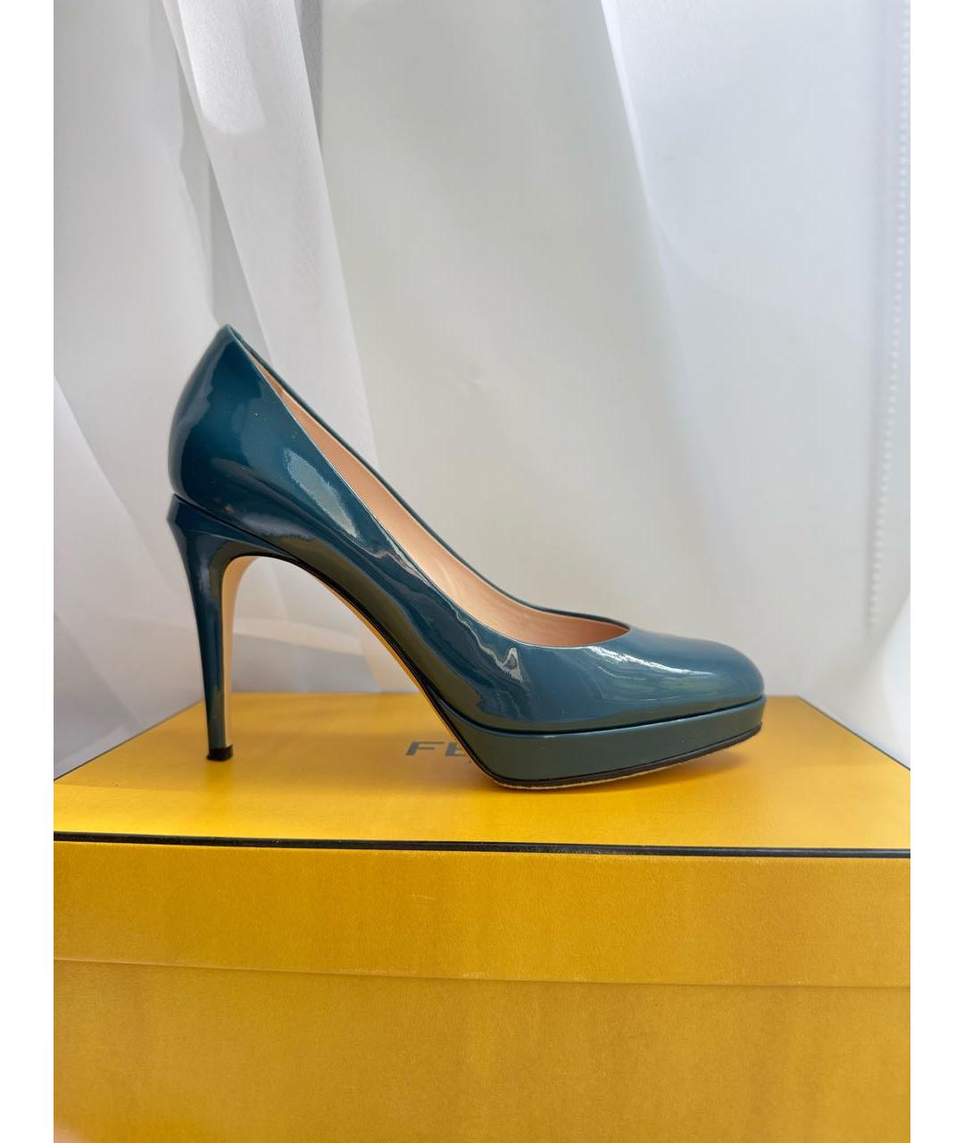 FENDI Синие туфли из лакированной кожи, фото 9