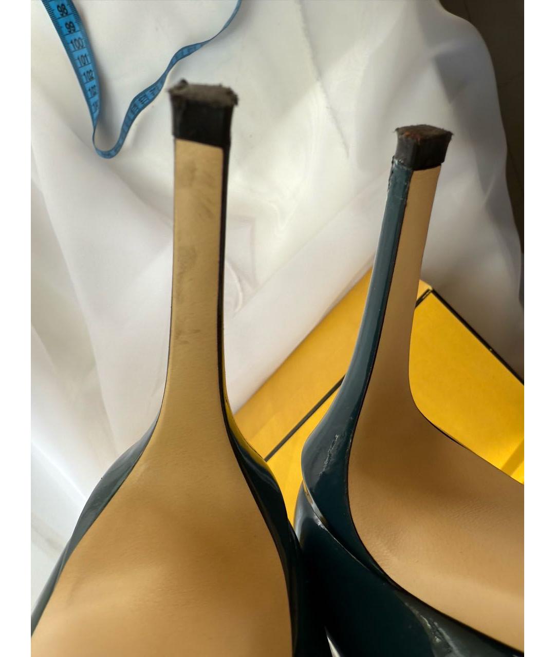 FENDI Синие туфли из лакированной кожи, фото 8