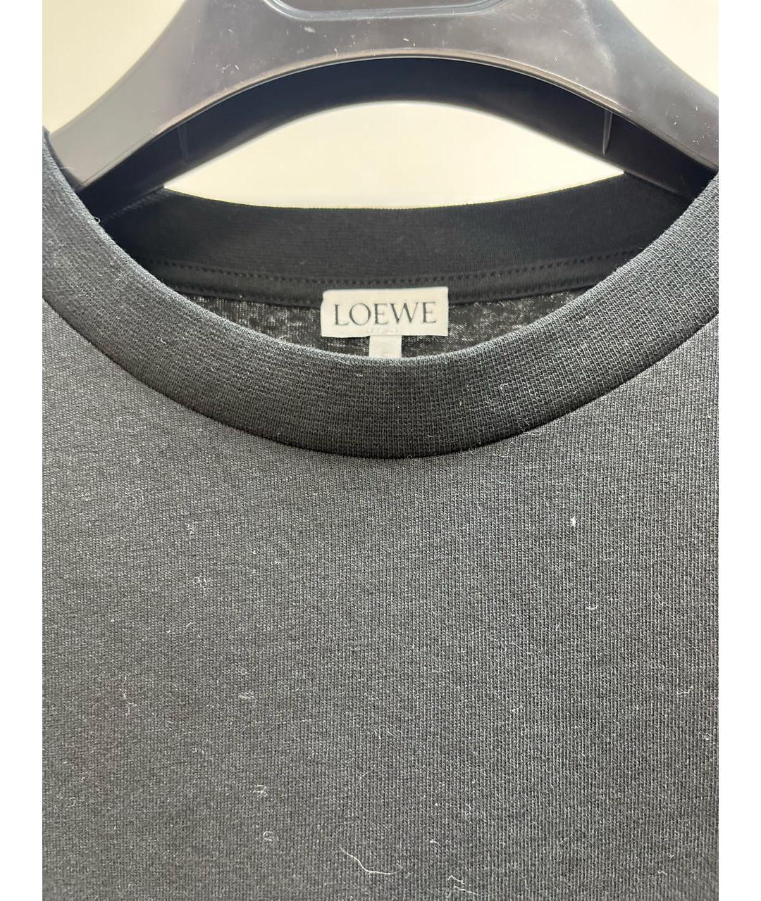 LOEWE Черная хлопковая футболка, фото 4