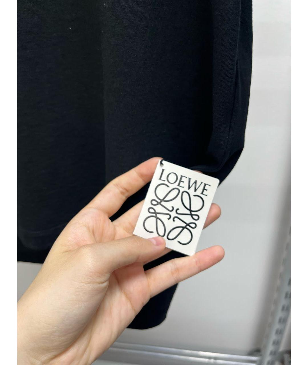 LOEWE Черная хлопковая футболка, фото 3