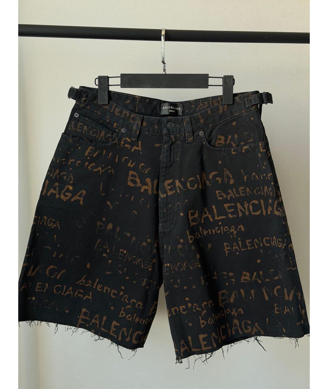BALENCIAGA Черные деним шорты, фото 5
