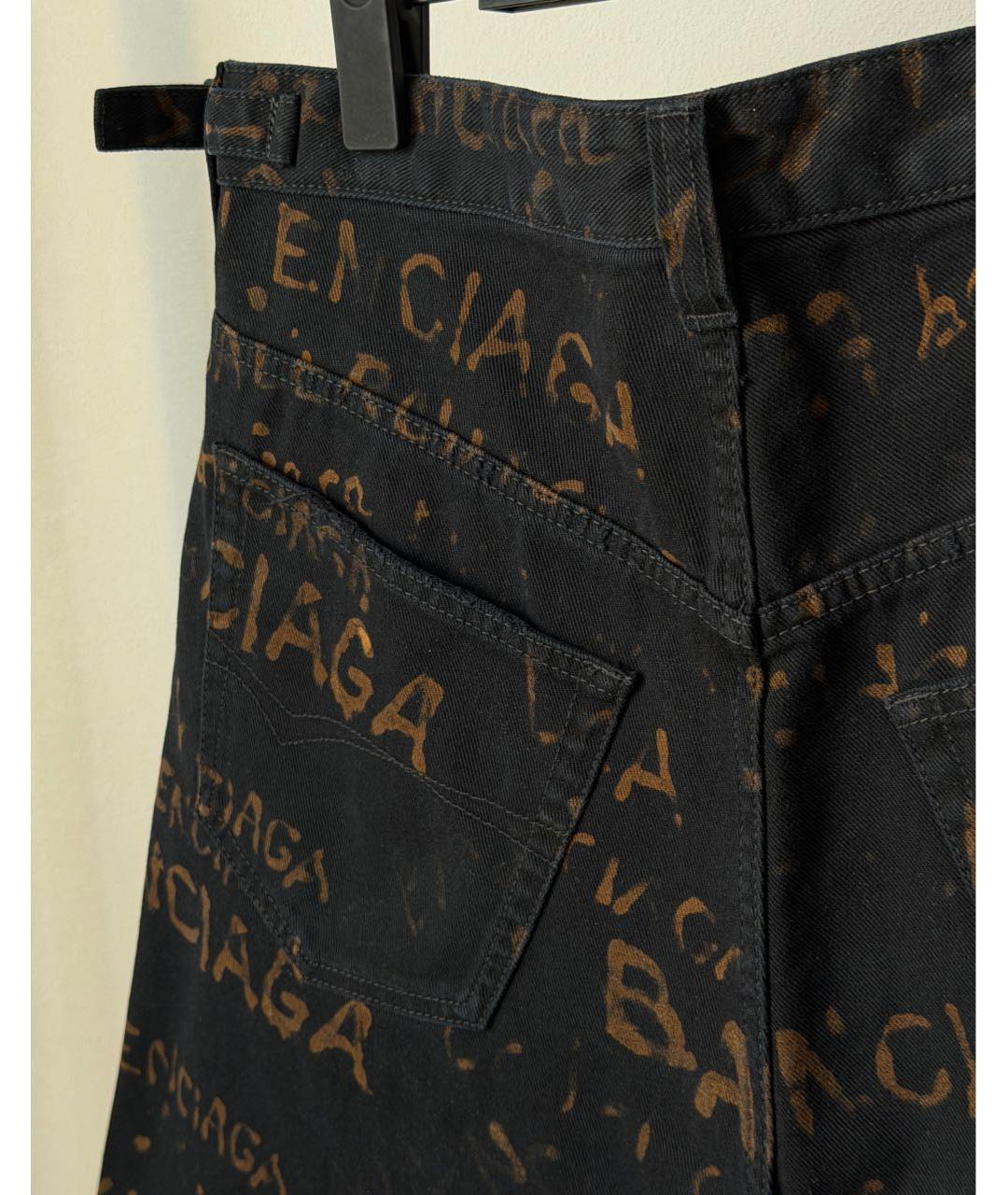 BALENCIAGA Черные деним шорты, фото 3