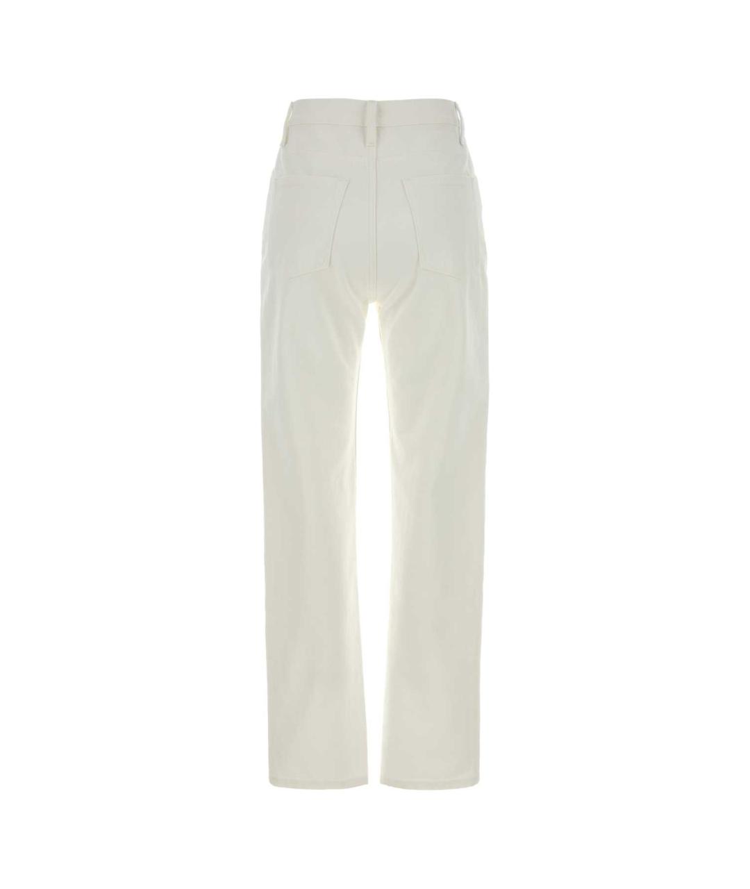 JIL SANDER Белые хлопковые прямые джинсы, фото 2