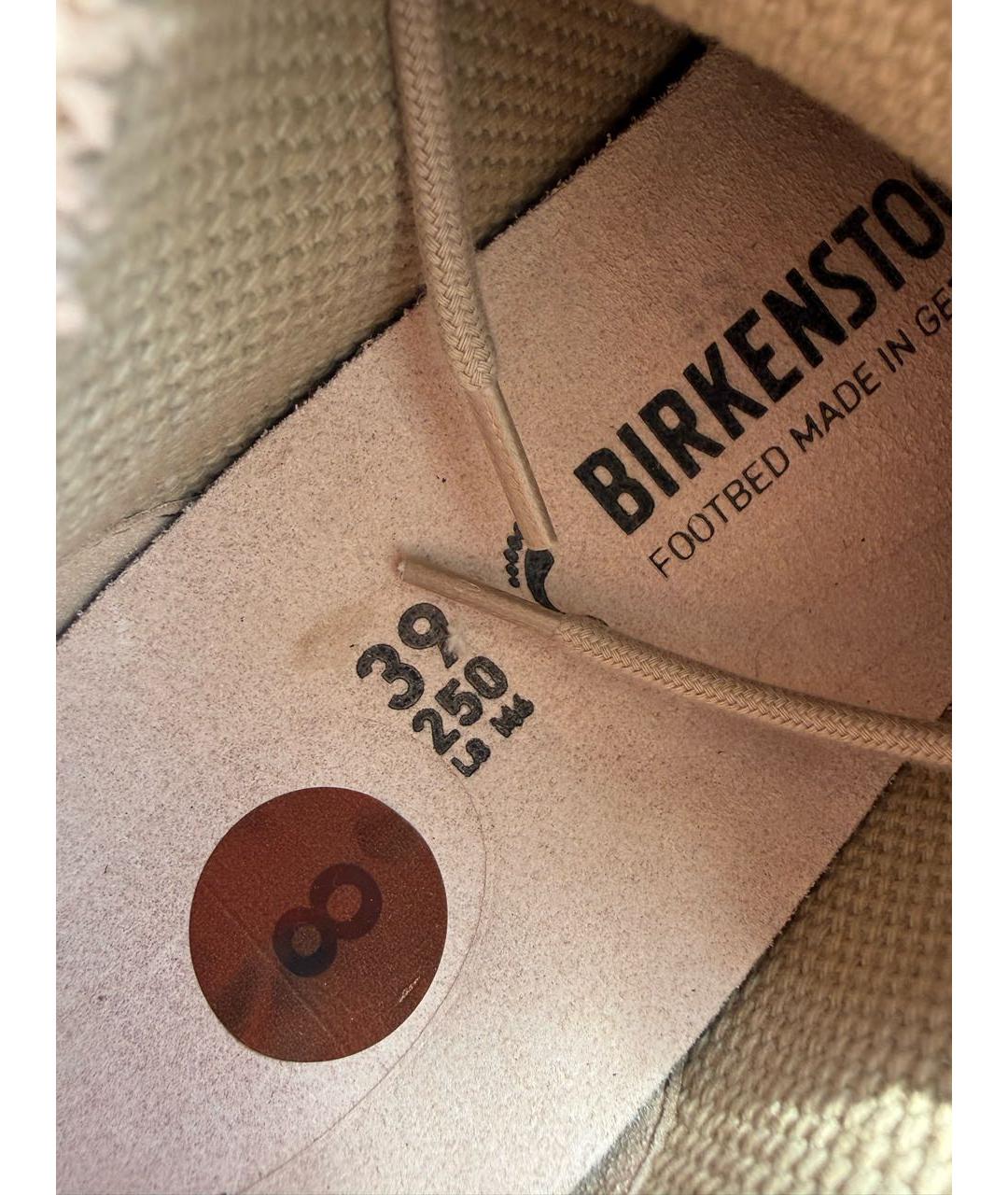 BIRKENSTOCK Бежевые текстильные кеды, фото 5