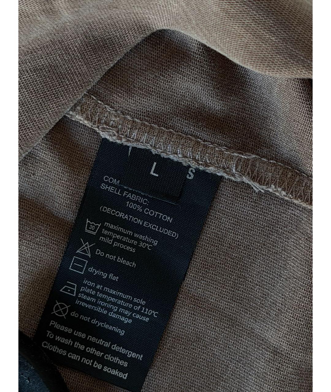 VETEMENTS Коричневая хлопковая футболка, фото 5