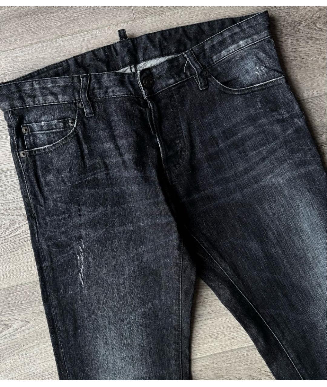 DSQUARED2 Серые хлопко-эластановые джинсы скинни, фото 2