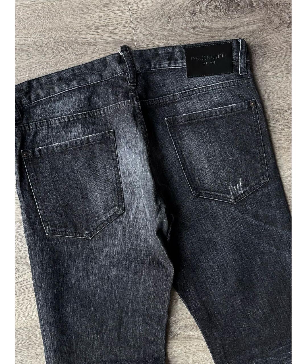 DSQUARED2 Серые хлопко-эластановые джинсы скинни, фото 6