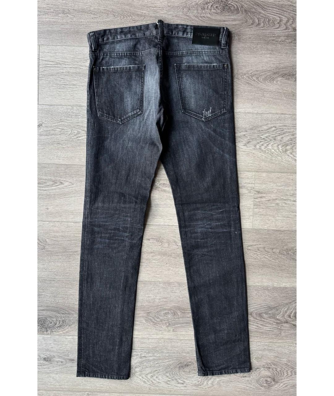 DSQUARED2 Серые хлопко-эластановые джинсы скинни, фото 5