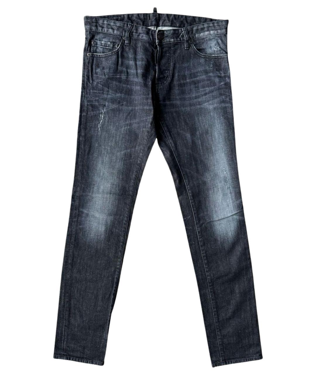 DSQUARED2 Серые хлопко-эластановые джинсы скинни, фото 1