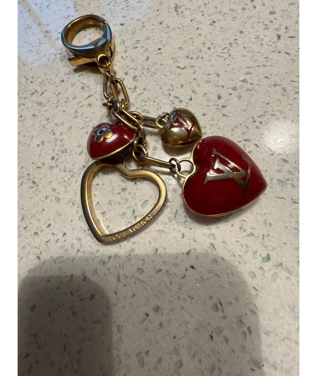 LOUIS VUITTON Золотой брелок, фото 3