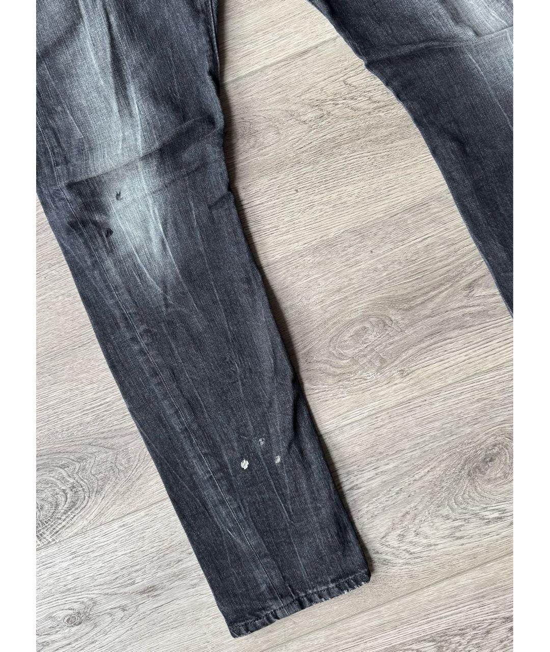 DSQUARED2 Черные хлопко-эластановые джинсы скинни, фото 3