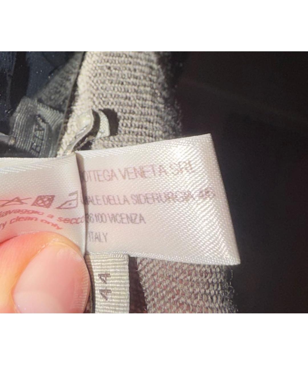 BOTTEGA VENETA Серый шерстяной кардиган, фото 6