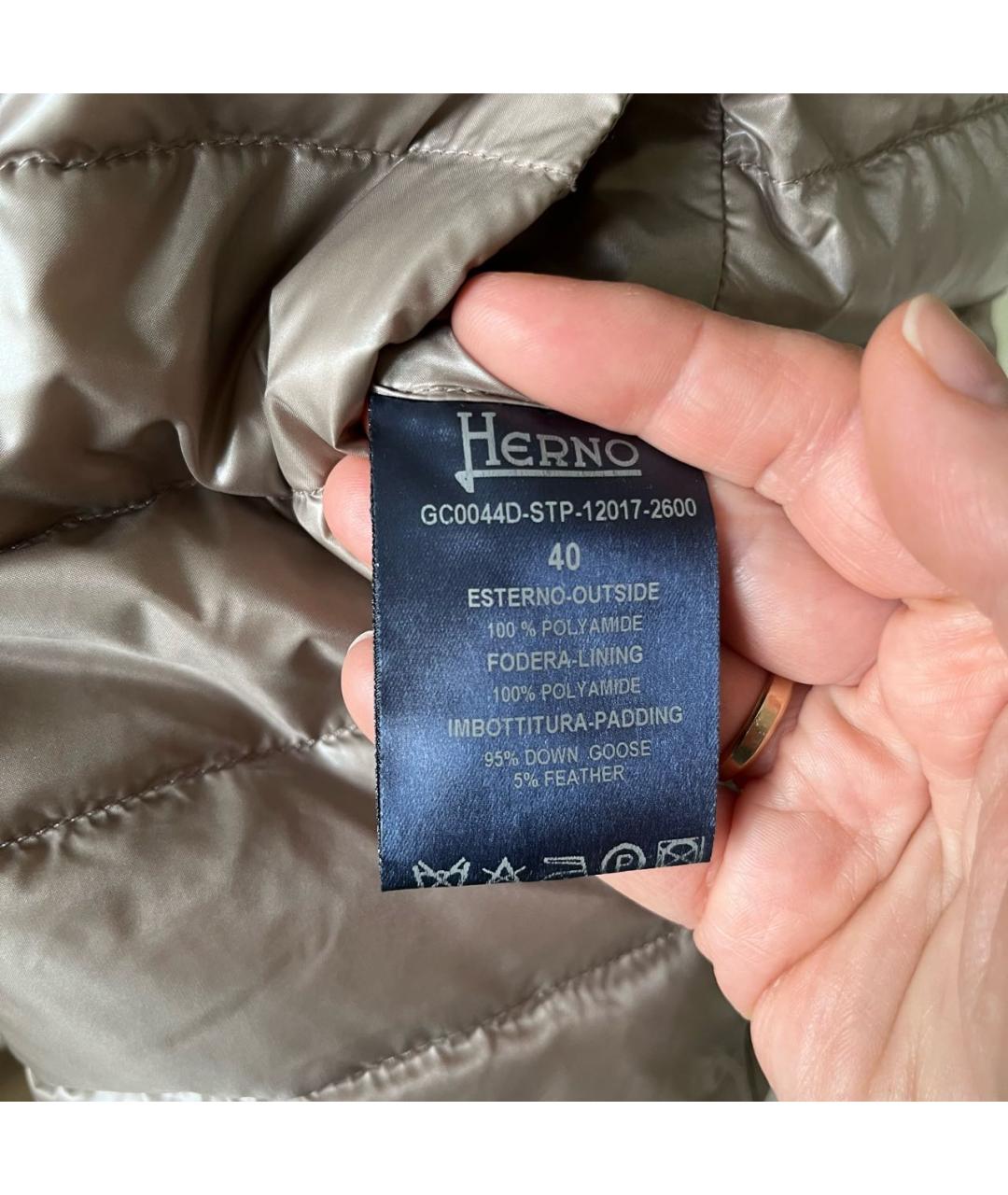 HERNO Бежевый жилет, фото 4