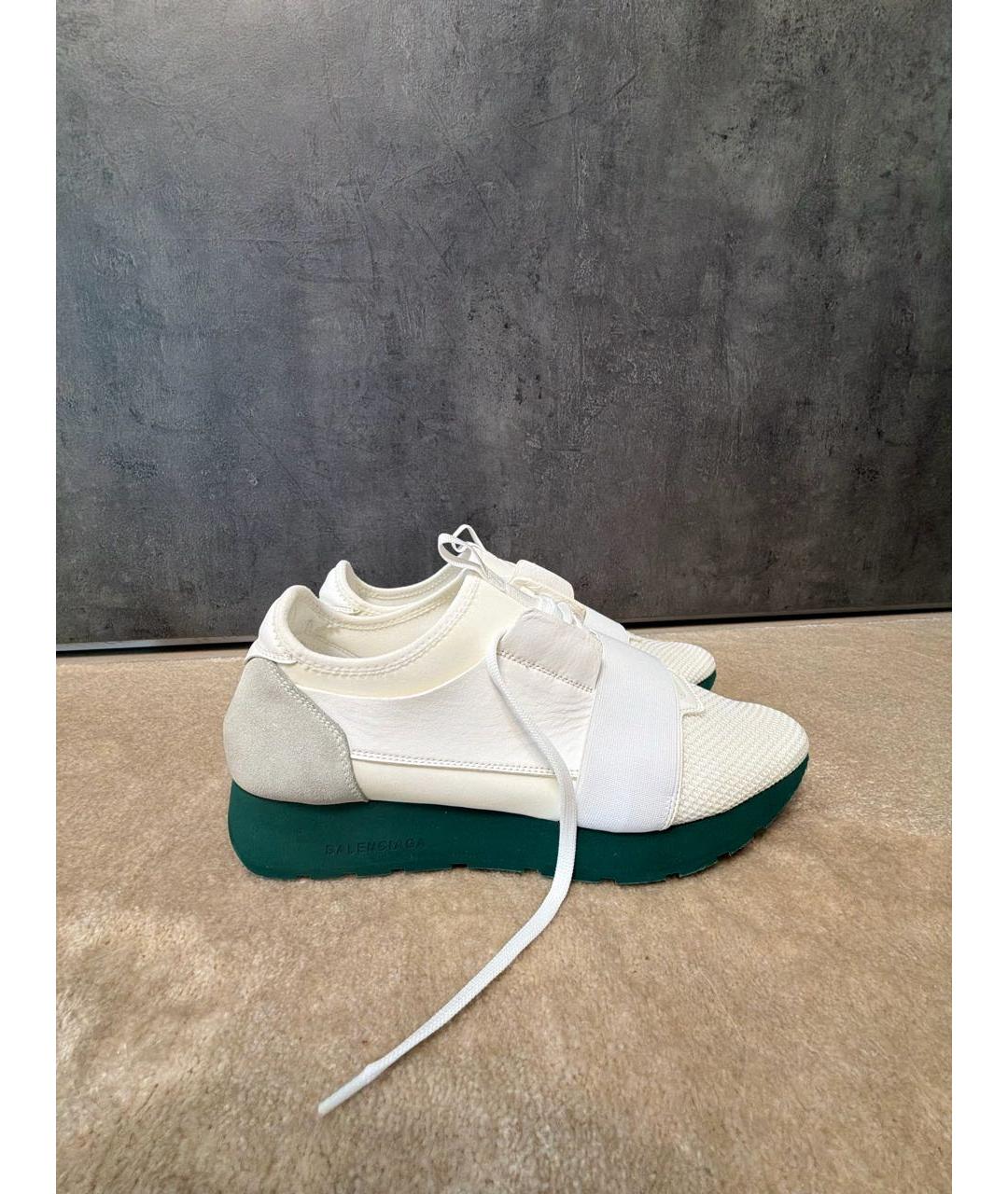 BALENCIAGA Белые текстильные кроссовки, фото 6