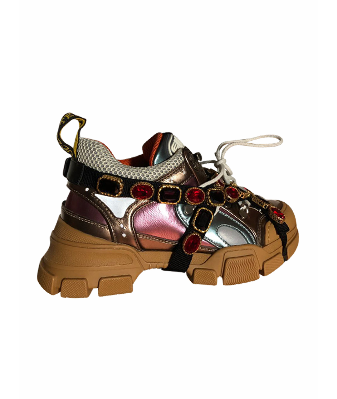 GUCCI Бежевые кожаные кроссовки, фото 1