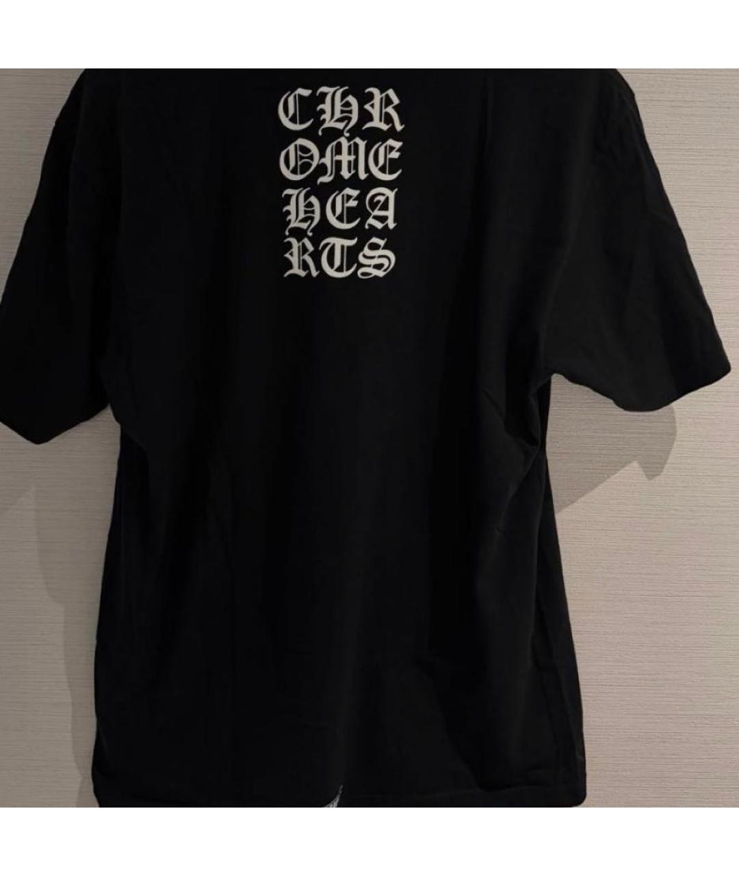 CHROME HEARTS Черная хлопковая футболка, фото 3