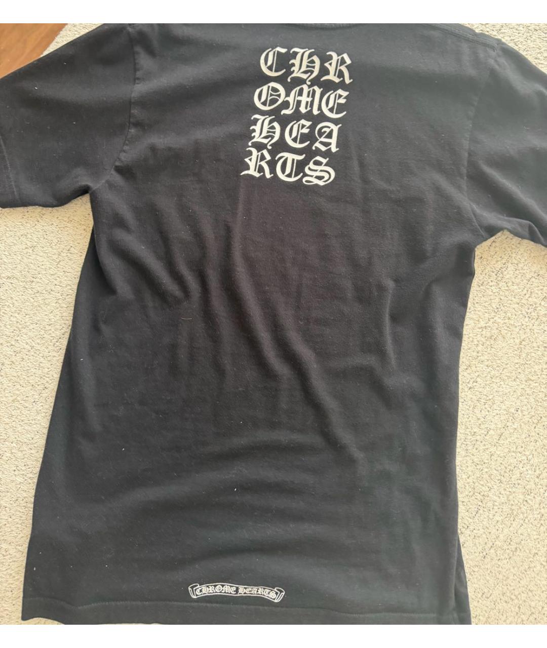 CHROME HEARTS Черная хлопковая футболка, фото 5