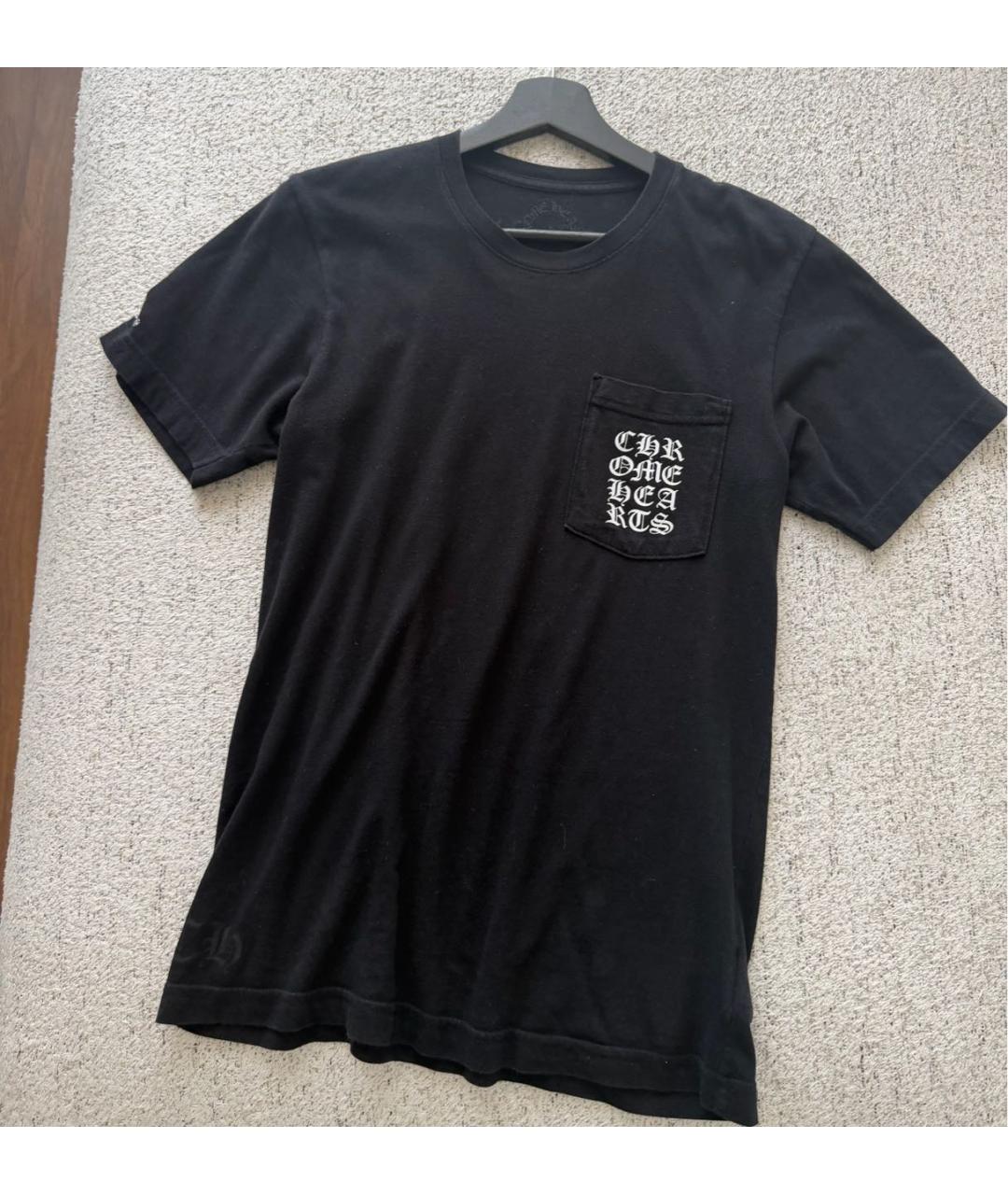 CHROME HEARTS Черная хлопковая футболка, фото 4