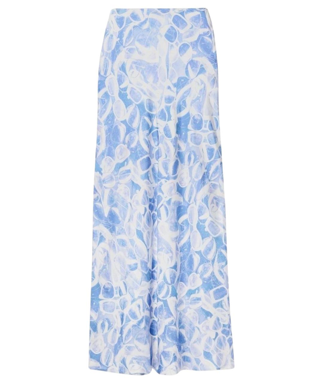 STELLA MCCARTNEY Голубая шелковая юбка макси, фото 1
