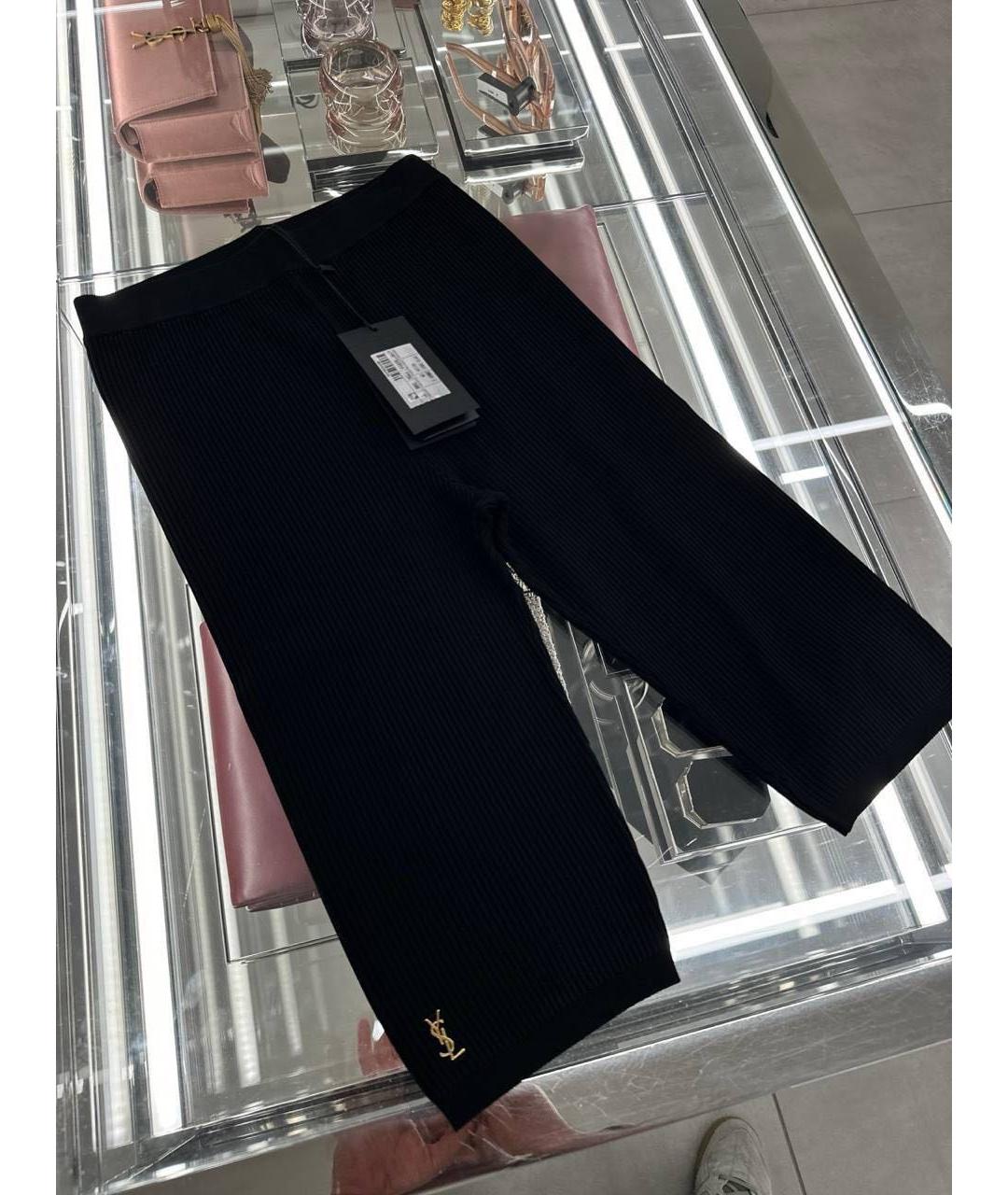 SAINT LAURENT Черные вискозные шорты, фото 3
