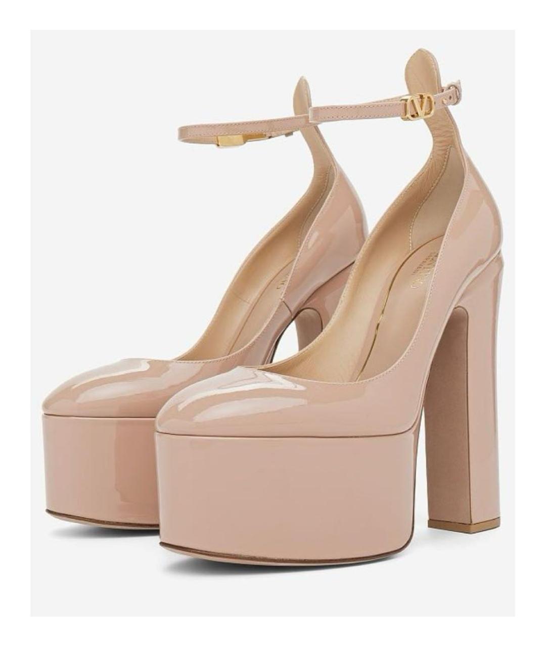 VALENTINO Бежевые туфли из лакированной кожи, фото 2