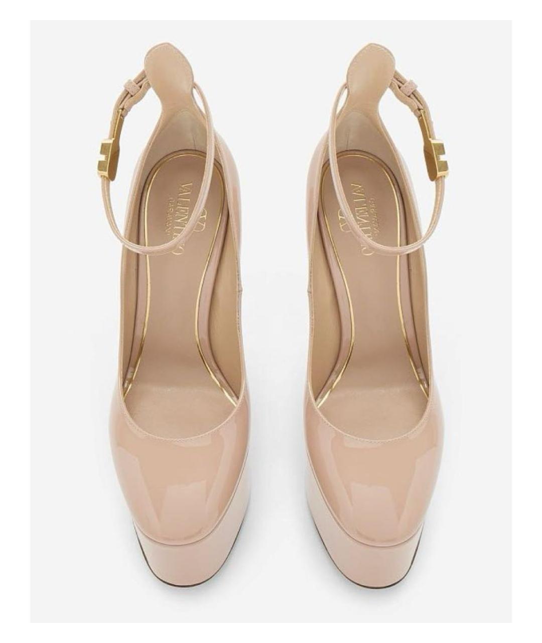 VALENTINO Бежевые туфли из лакированной кожи, фото 3