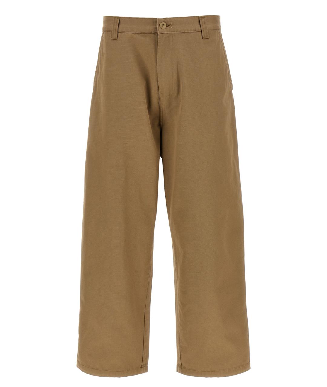 CARHARTT WIP Бежевые хлопковые повседневные брюки, фото 1