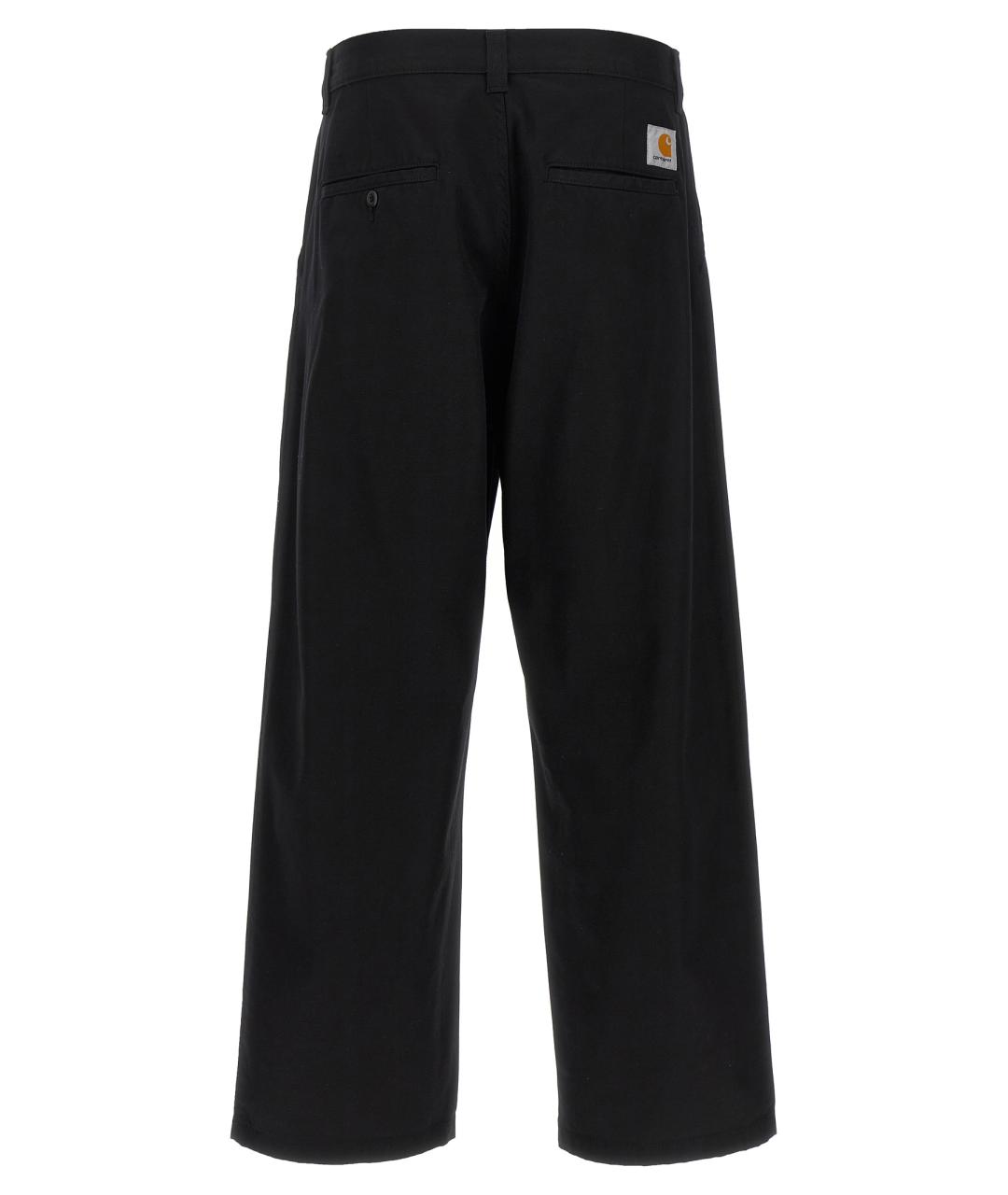CARHARTT WIP Черные хлопковые повседневные брюки, фото 2