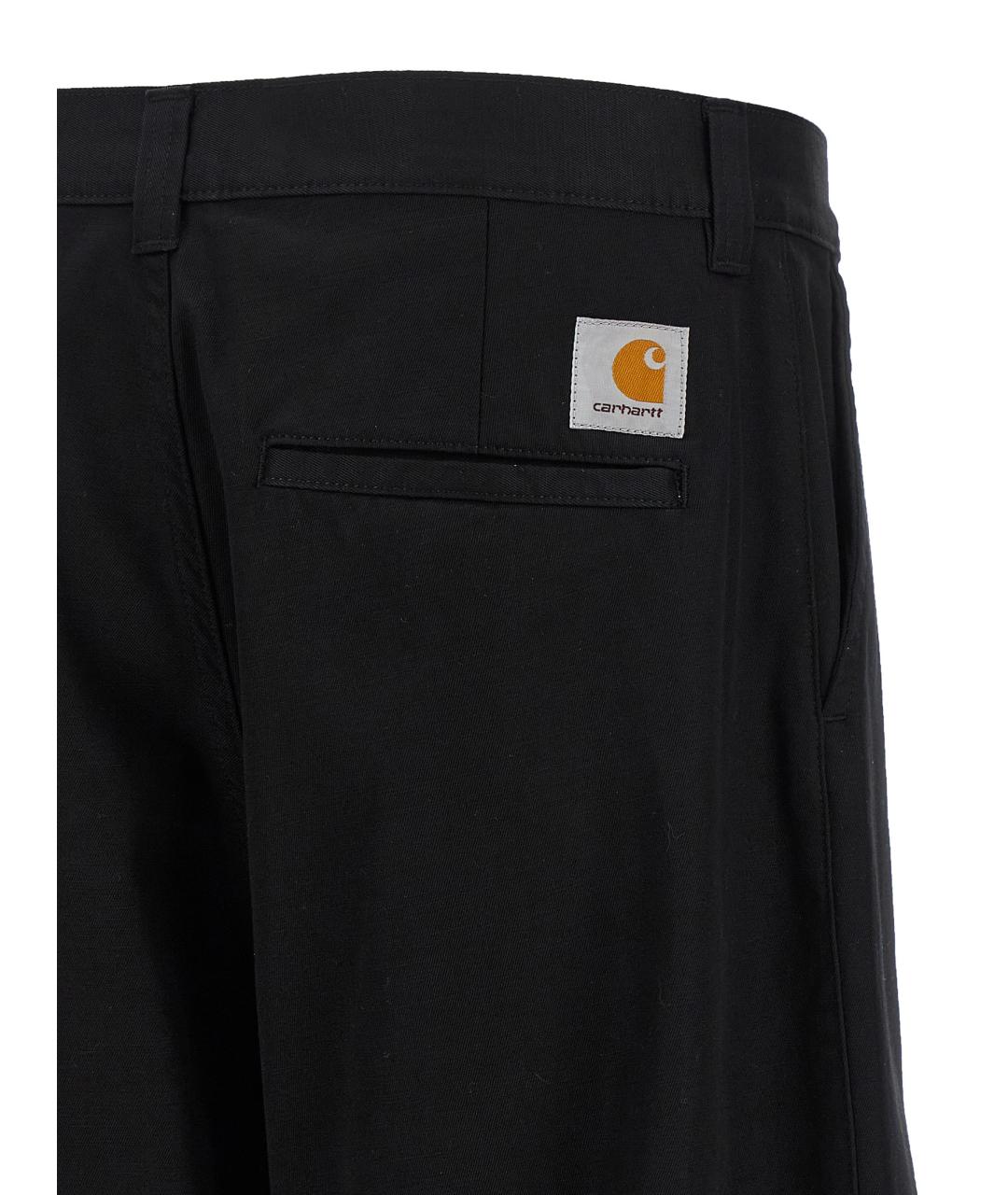 CARHARTT WIP Черные хлопковые повседневные брюки, фото 4