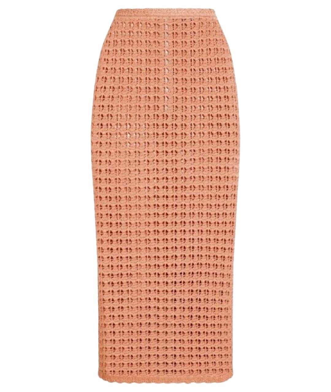 DOLCE&GABBANA Бежевая шелковая юбка макси, фото 1