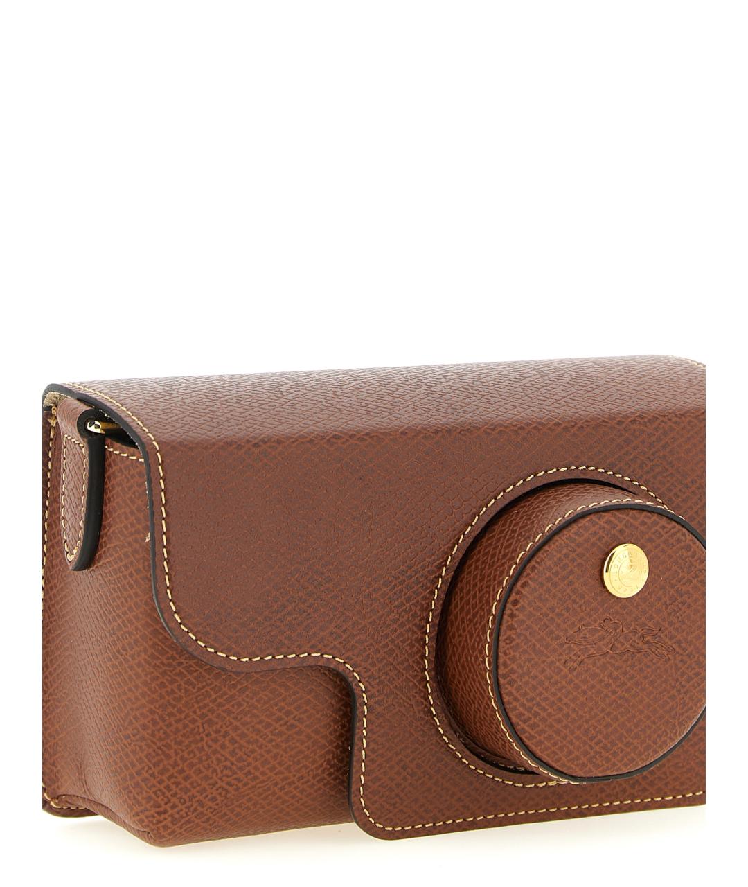 LONGCHAMP Коричневая кожаная сумка через плечо, фото 3