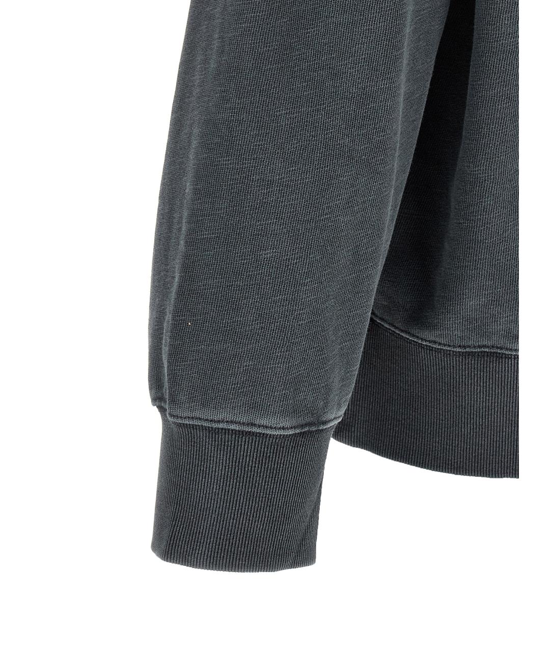 CARHARTT WIP Антрацитовое хлопковое поло с длинным рукавом, фото 4