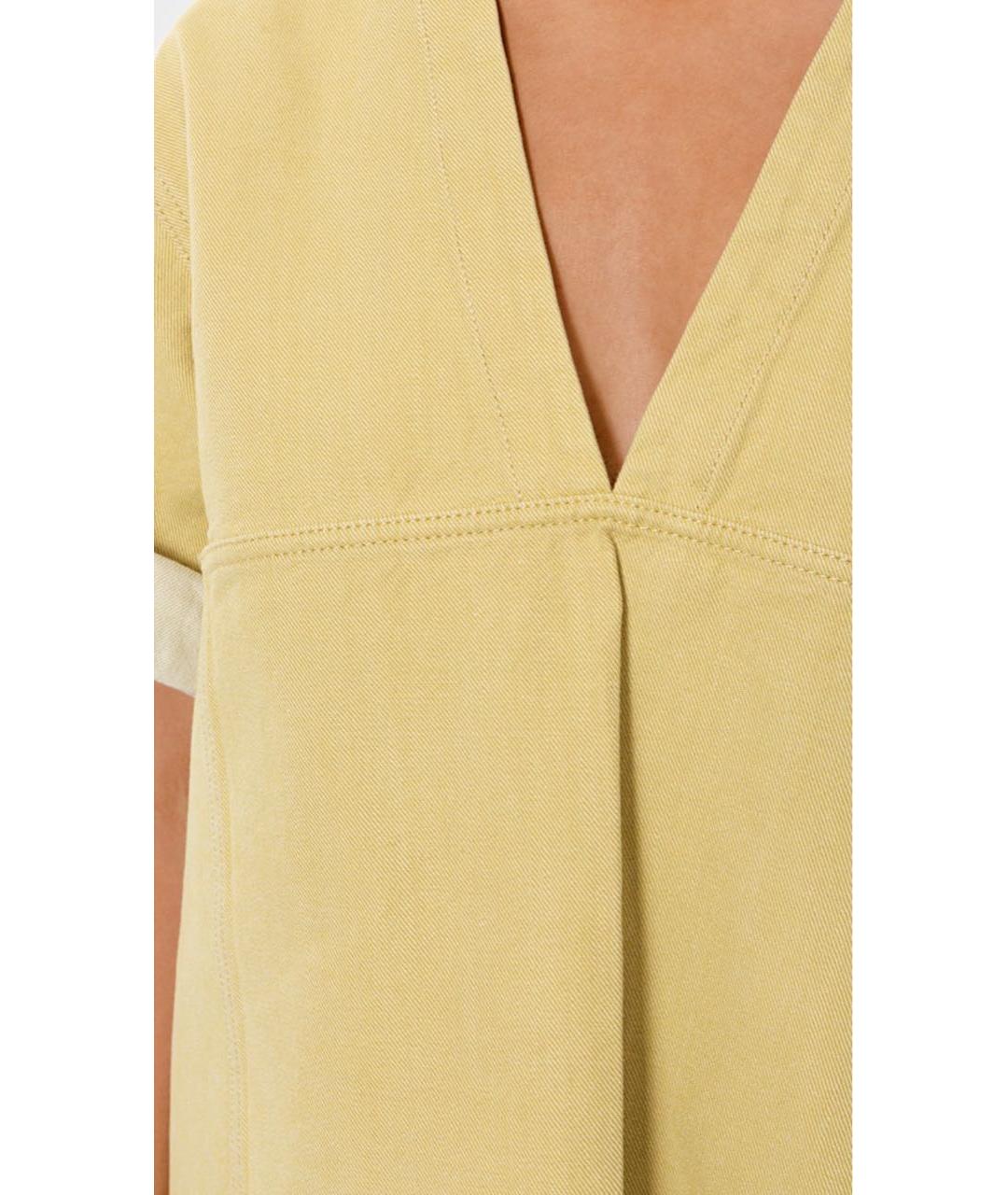 JIL SANDER Желтая хлопковая рубашка, фото 3