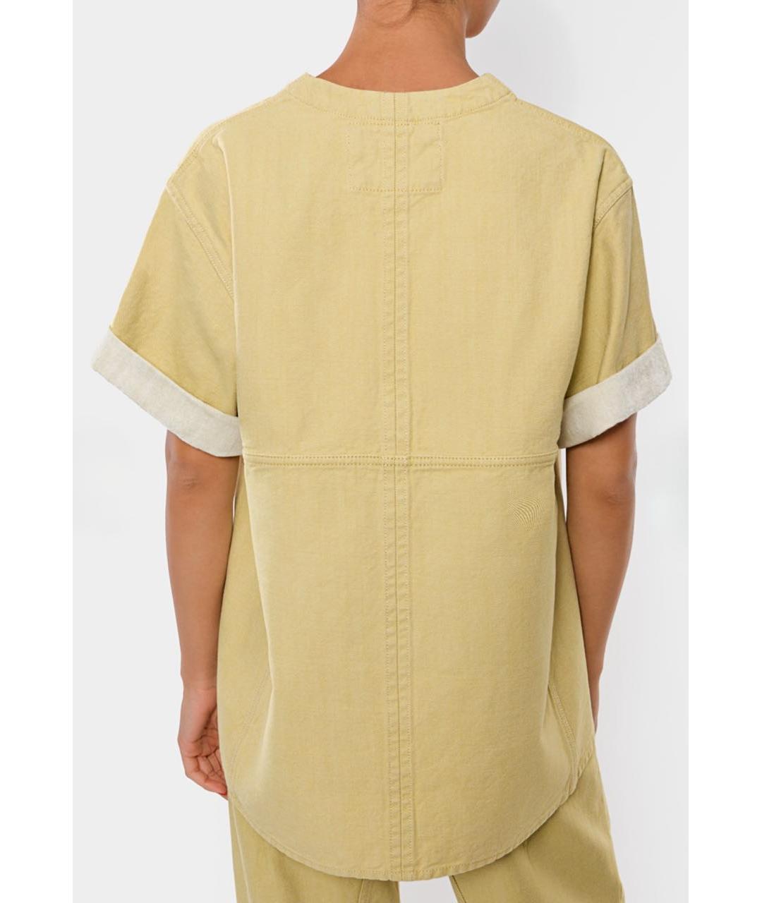 JIL SANDER Желтая хлопковая рубашка, фото 2