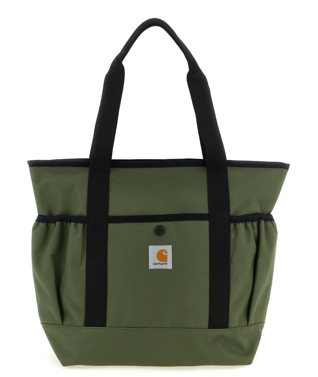 CARHARTT WIP Зеленая синтетическая сумка тоут, фото 1